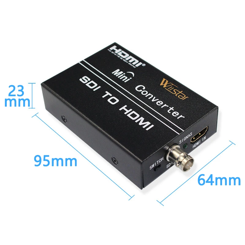 Wiistar HDMI к HDMI аудио видео конвертер SDI к HDMI Поддержка SD/HD/3G-SDI BNC к HDMI адаптер 720P 1080P для HDTV монитора