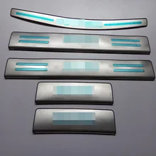 For Hyundai solaris sedan 2012 2013 2016 door sill car styling covers strip welcome pedal Rearguards Trim auto accessories 5pcs