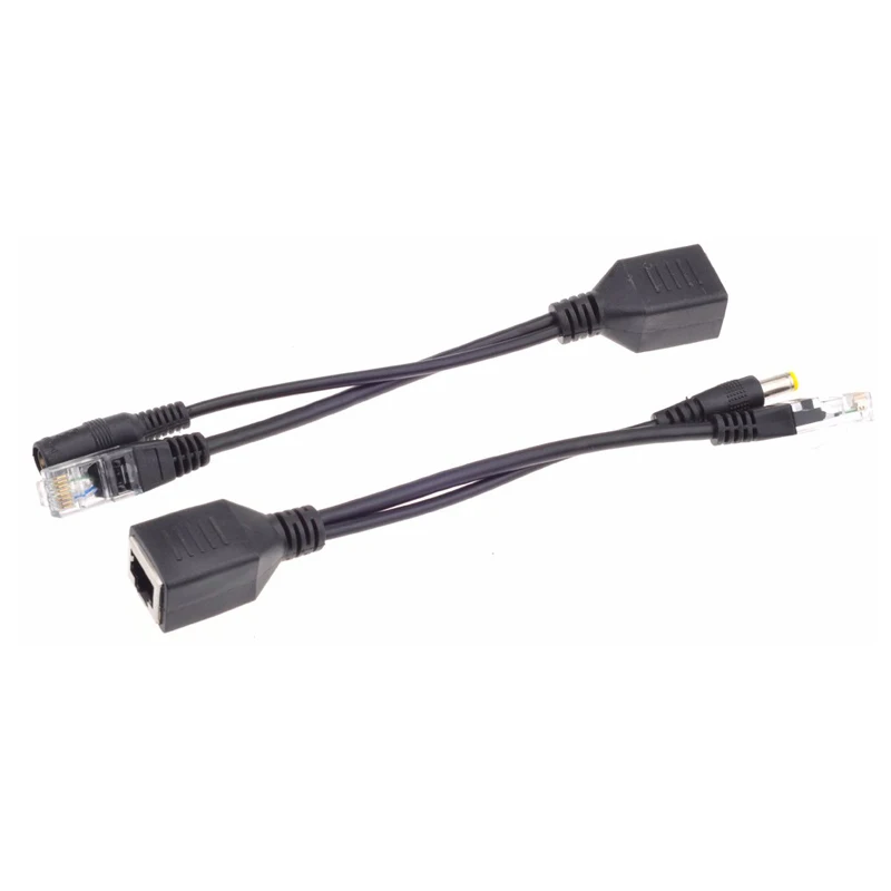 PoE Пассивный кабель Splitter мощность по Ethernet и инжектор комплект адаптер POE DC 12 В