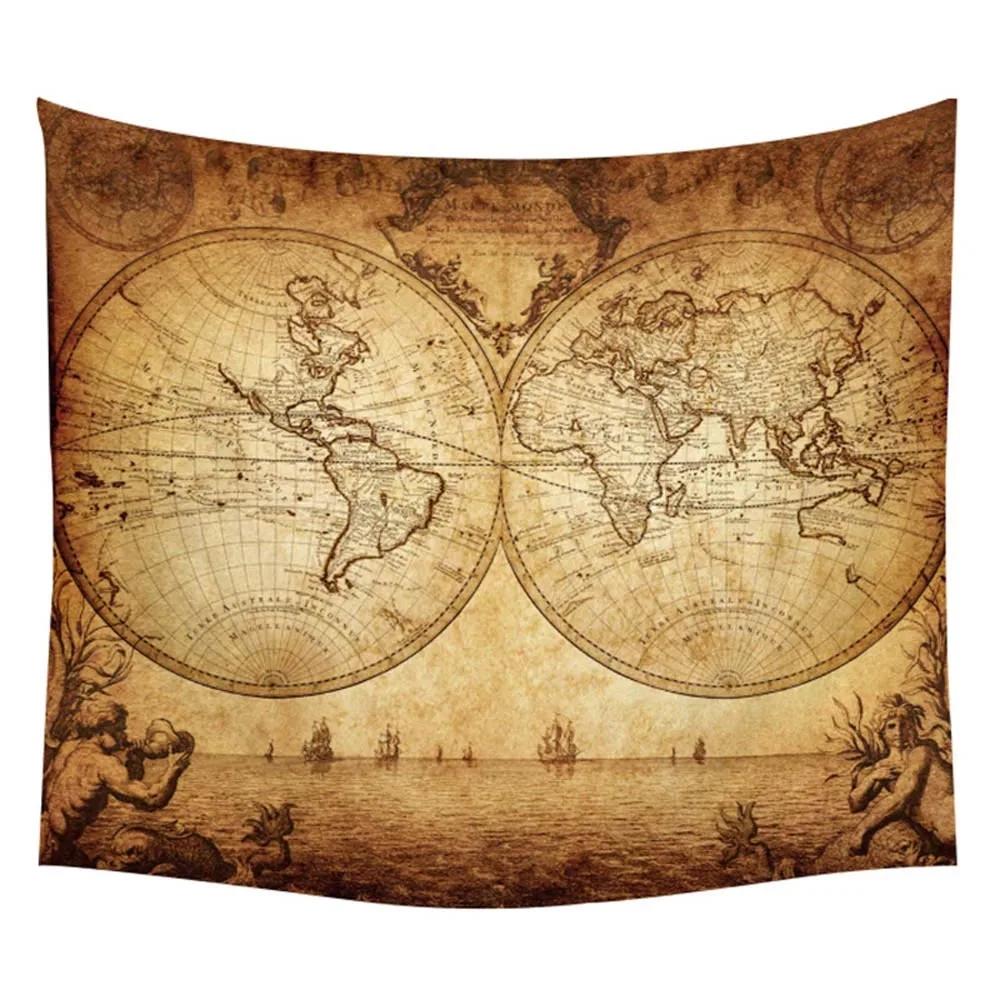 Картина карта мира гобелен винтажный домашний декор Voyager настенная драпировка в стиле хиппи гобелены пляжное полотенце Йога коврик одеяло, скатерть - Цвет: GT-20-8