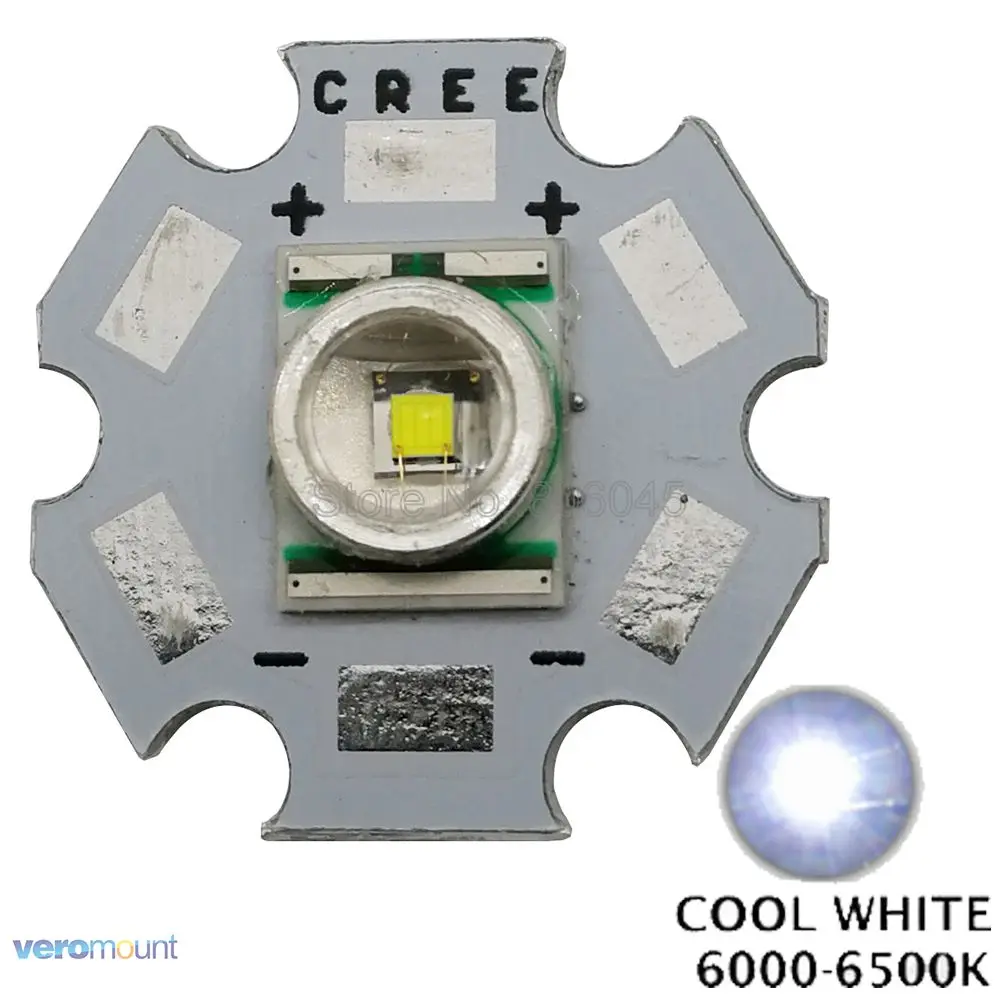 5 шт. CREE XLamp XRE XR-E Q5 3 Вт высокое мощность светодиодный светильник излучатель холодный белый/теплый белый/красный/зеленый/синий/желтый 16 мм 20 мм PCB - Испускаемый цвет: Cool White