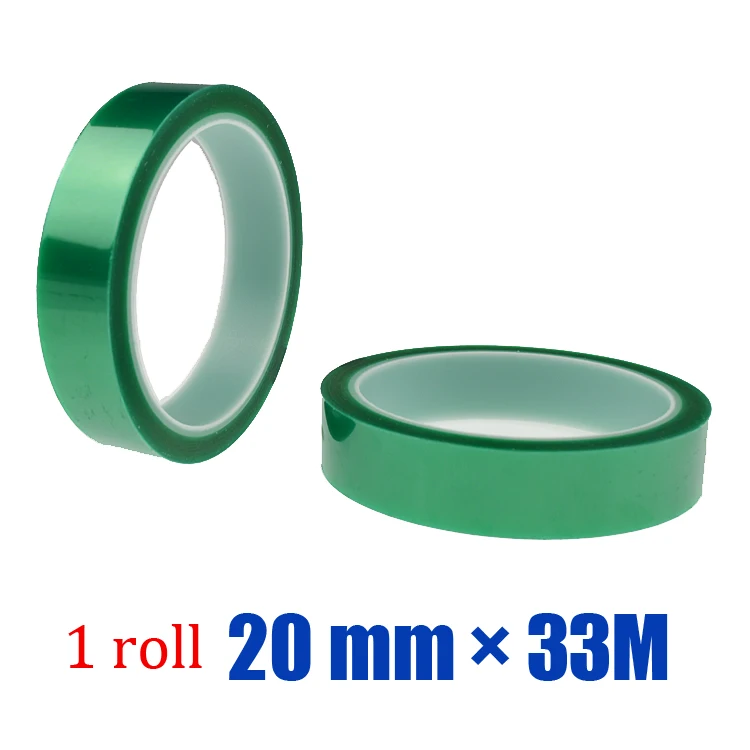 1roll 20mm 33M High temperature Polyester PET Green Tape for Powder Coating