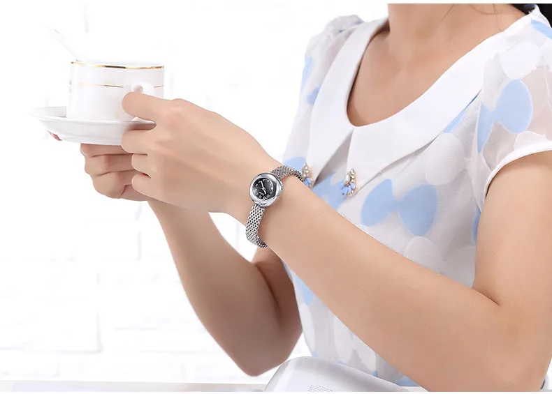 Топ Юлий леди женские часы Япония кварцевые часы Мода браслет нержавеющая сталь круглый прекрасный милый подарок на день рождения