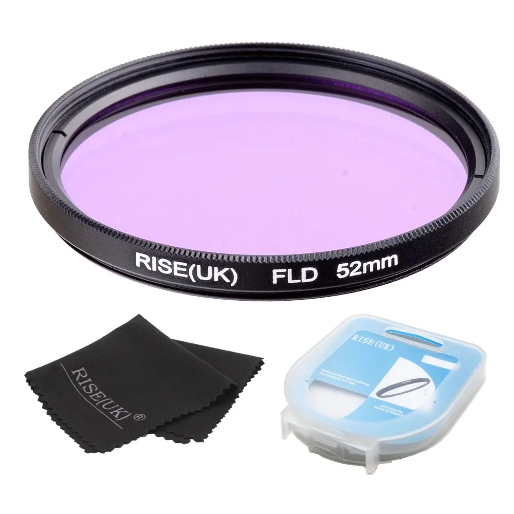 RISE 52mm FLD Lens Filter + case + cloth For Nikon Canon sony DLSR