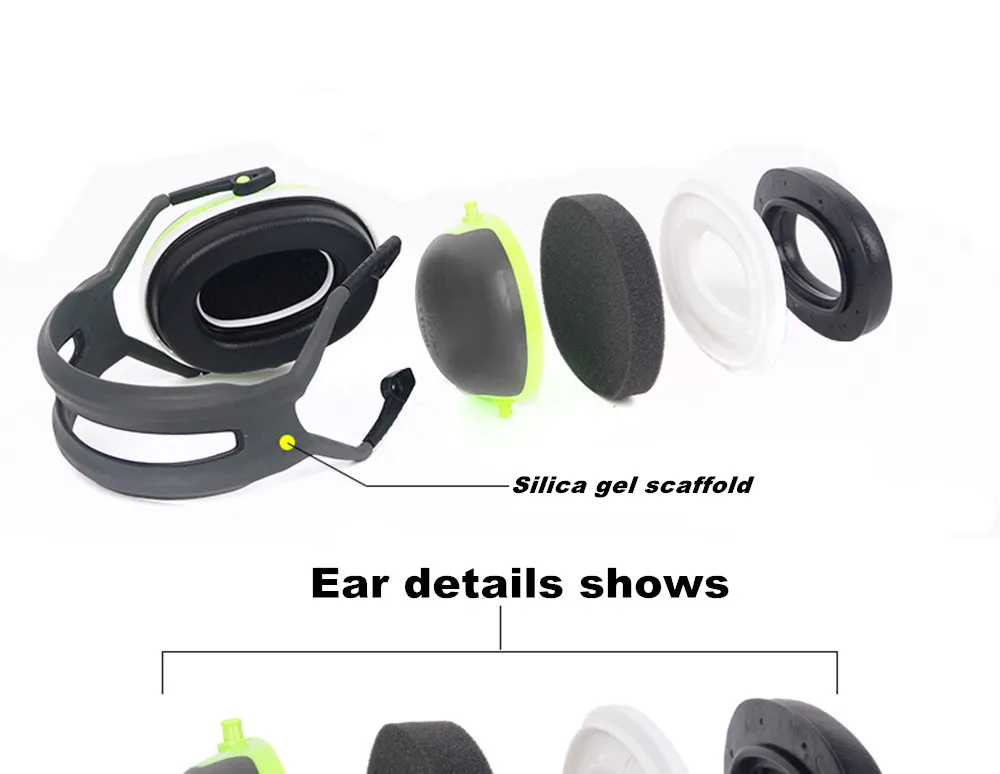 Anti-noise Ear Muff Hearing Protection Soundproof Shooting Earmuffs Earphone Noise Redution Workplace Safety