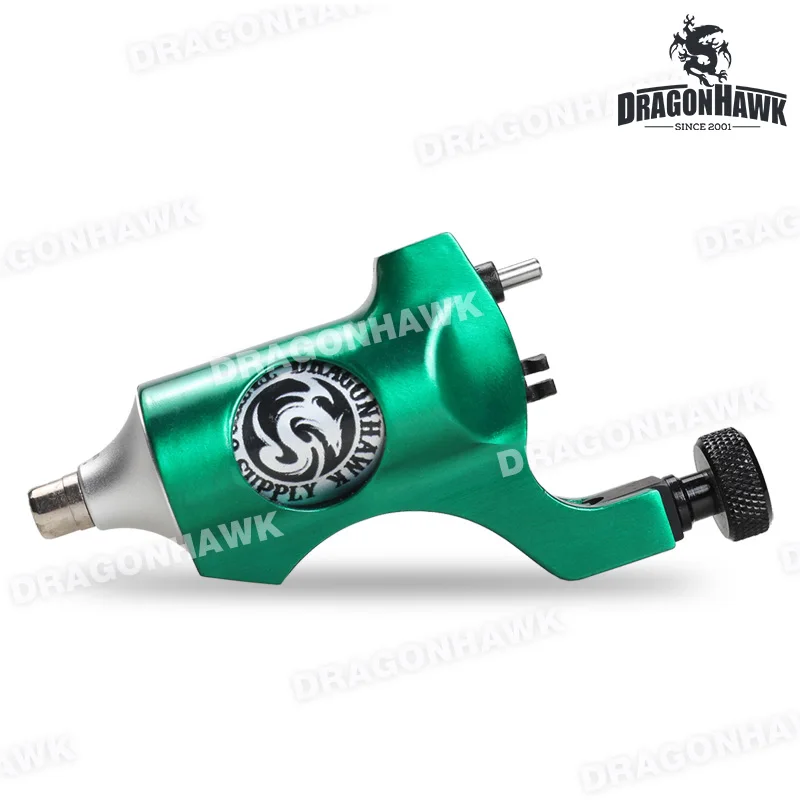 1 pcs Rotary Tattoo Machine Dragonhawk Tattoo Machine Gun Strong Quiet Motor Supply Liner and Shader RCA Clip Cord