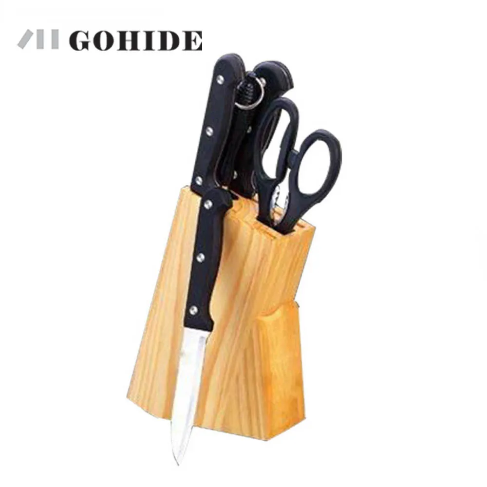 Gohide 6 шт./компл. режущие кухонные инструменты набор кухонных ножей Нержавеющая сталь нож-топорик шеф-повар Ножи S и фруктов Ножи ножницы
