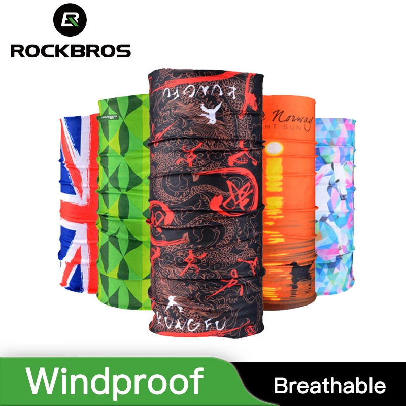 

ROCKBROS Cycling Headwear Sport Scarf Scary Face Mask Seamless Bandana Bike Magic Cycling Headband Cap Hat Bicycle Multi colors