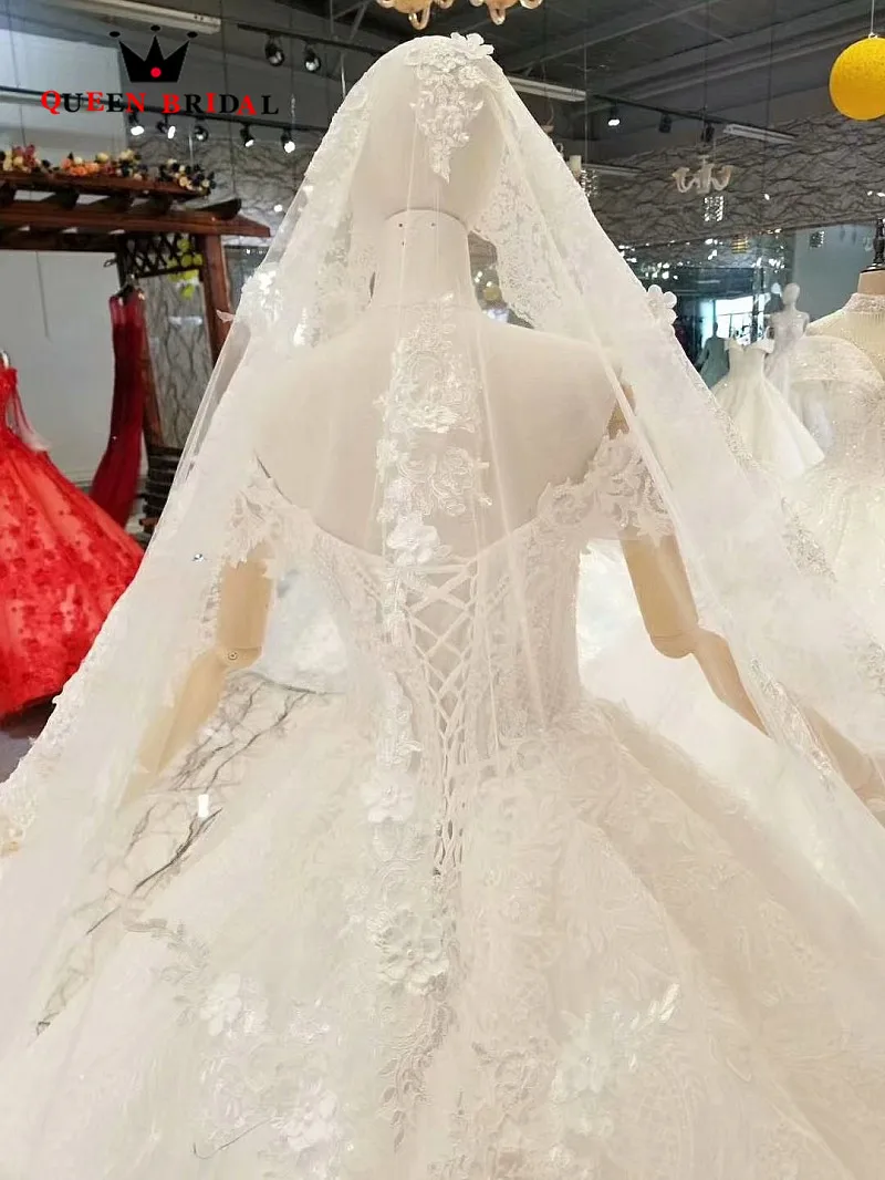 Настоящий образец, Vestido De Noiva, сделанное на заказ, кружевное вышитое бисером свадебное платье, винтажные свадебные платья, королевское свадебное платье WD164