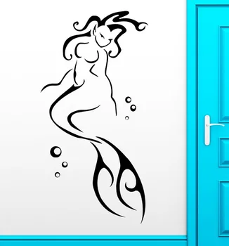 

Wall Decal Mermaid Marine Ocean Bathroom Decor Vinyl Stickers Art Mural