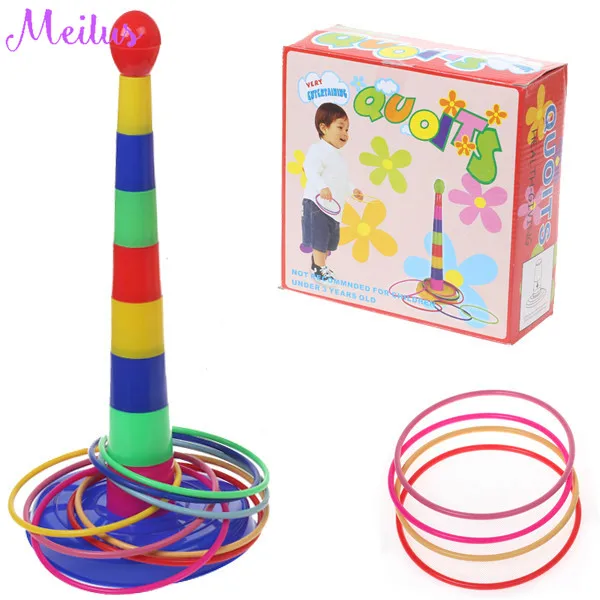 Крытый открытый красочный Hoopla сваебойное кольцо разделяемый бросок круг для детей Детская Спортивная игрушка