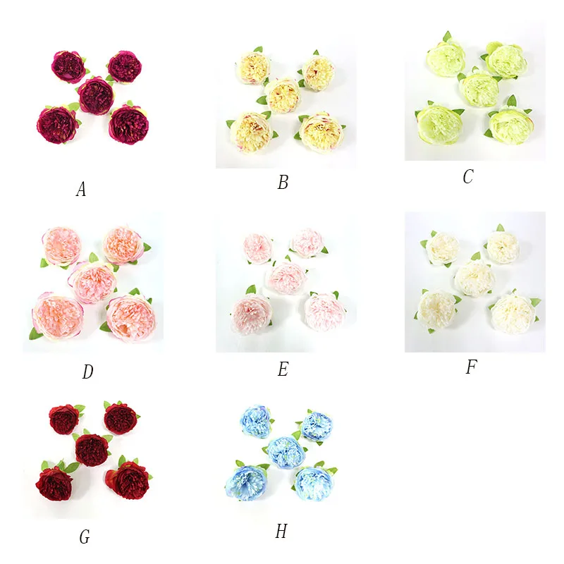 Flone Artificial Silk Peony Head Fake Flowers Wedding Bride DIY Wreath Christmas Party Decoration Handmade Crafts Accessories (28)
