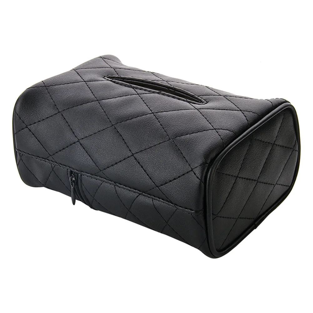 

Tissue Boxes Napkin Holder Auto Home Use Paper Cover Case Holder PU Leather Tissue Box E2S
