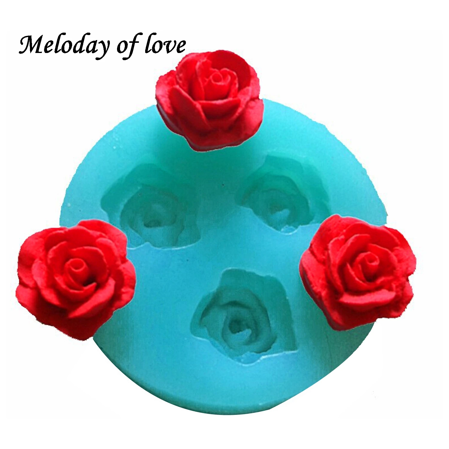 3D růže květiny čokoládové svatební dort zdobení nástroje 3D pečení fondant silikonová forma slouží k snadno vytvořit nalil cukr T0157