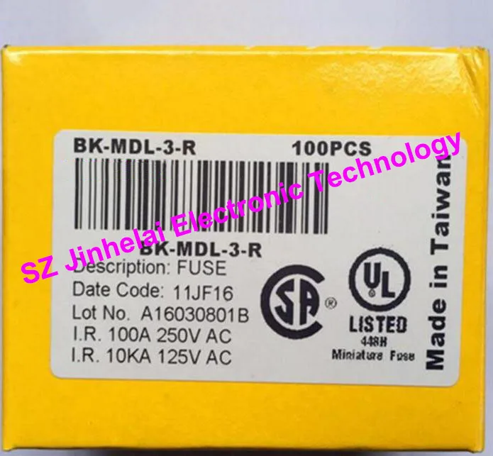 

100% New and original MDL-3-R BUSSMANN FUSE 3A 250V 6.3*32mm