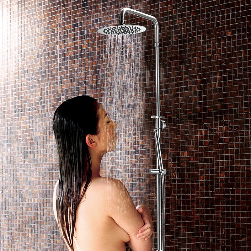 

Fashion ultra-thin large top spray 304 stainless steel shower set