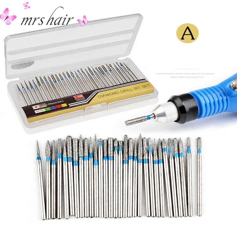 

30pc Diamond Milling Electric Manicure Drill Bit Set Nail Art Manicure Apparatus Carbide Polisher Cutter Alloy Grinding Head
