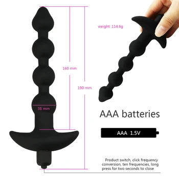 Vibrating Butt Plug Anal Sex Toys for Women Men Dildo Soft Liquid Silicone Anal Vibrator Medical Grade Anal Trainer Adult Toys 3