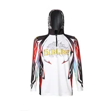 Новая мужская брендовая уличная одежда для рыбалки УФ футболка защита от влаги впитывает влагу дышащая с длинным рукавом Рыбацкая рубашка с капюшоном