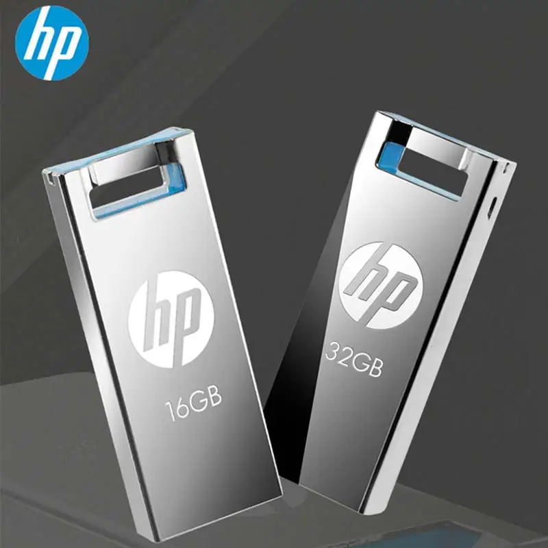 Hp USB флэш-накопитель 16 ГБ 32 ГБ 64 ГБ v295w металлический круг USB флеш-накопитель U диск на ключе дропшиппинг Флешка 32 Гб