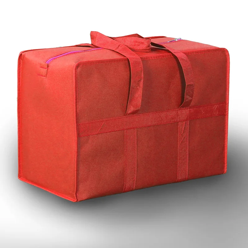 Одноцветная сумка для багажа, большая вместительность, толстые водонепроницаемые сумки Оксфорд, сумка для путешествий, большая нейлоновая Дорожная сумка из змеиной кожи для дома - Цвет: Red Small