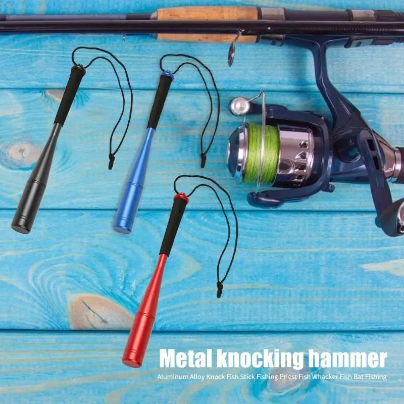 Aluminum Alloy Fish Bat Durable Fish Hammer with Comfortable EVA Handle Tackle Fish hammer for Outdoor Go Fishing 247x25x25mm