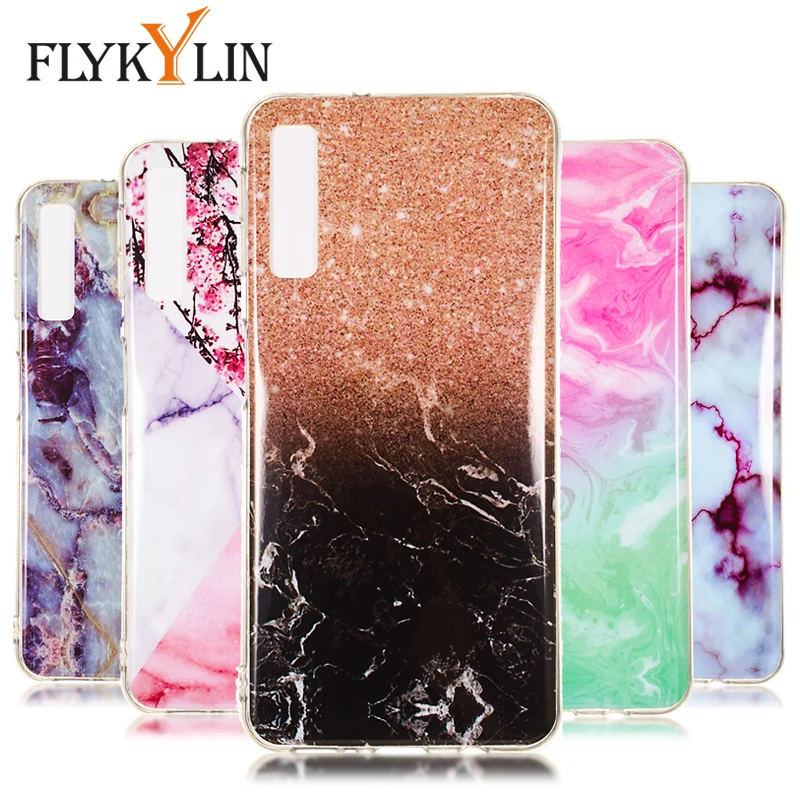 

FLYKYLIN Marble Case For Samsung Galaxy A7 2018 Cases A750 Soft TPU Silicon Back Cover For Samsung A9 2018 Coque Flowers Capa