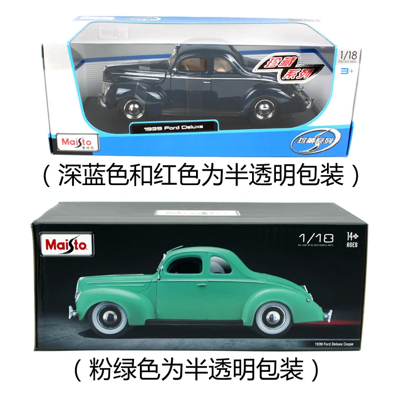 Модель старого автомобиля Maisto 1:18 1939 Ford Deluxe Coupe розово зеленая модель литая новая