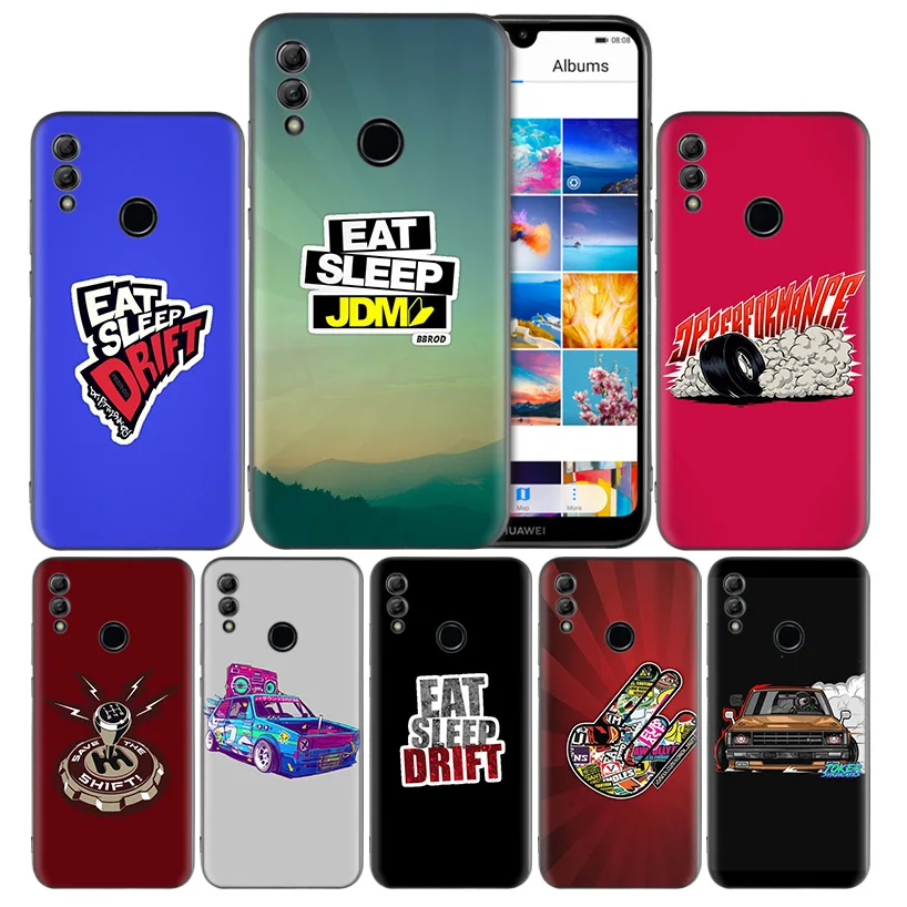 

Eat Sleap Jdm Drift Silicone Case Cover for Huawei Honor 8X 8C 8A 8S 10 10i 20i 20 Play Y9 Y7 Y6 Y5 Lite Pro 2018 2019 Funda Cas