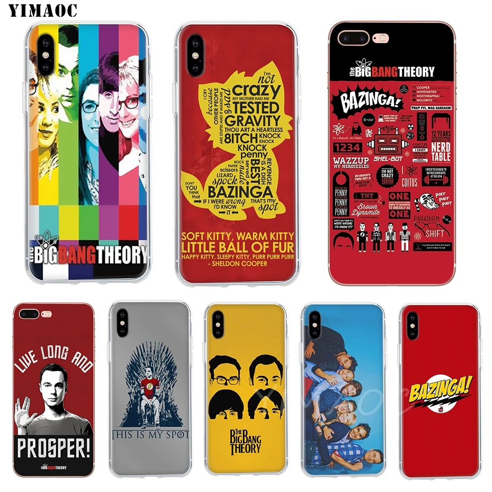 

YIMAOC The Big Bang Theory Soft TPU Silicone Case for Apple iPhone 8 7 6 6S Plus X 5 5S SE for iPhone XS Max XR Cases