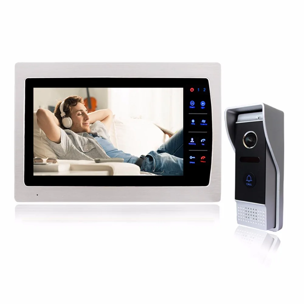

Wired Video Intercom Doorbell 7 inch LCD Door Phone 1200TVL Security Camera Intercom System Support SD Card CCTV Camera F1413D