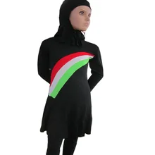 Нейлон качество мусульманский для плавания Буркини для детей девочек мусульманский для плавания одежда плюс размер купальный костюм летняя пляжная одежда