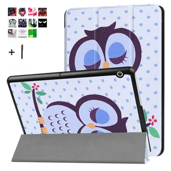 

For HUAWEI MediaPad T3 10 9.6'' Case Stand Flip Leather Capa For Huawei T3 10 9.6 inch Tablet Cover Print Fundas+Stylus