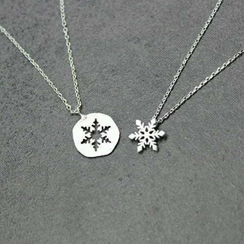 

Custom Stainless Steel Body Jewelry Bridesmaid Gift Silver Gold Colour Pendants Statement Snowflake Set Chokers Necklaces Women
