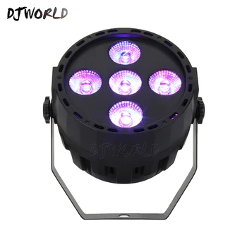

Mini LED Par 5x10W RGBW DMX512 Stage Effect Lighting For DJ Disco Home Birthday Party Dance Floor Christmas Decorations Clubs