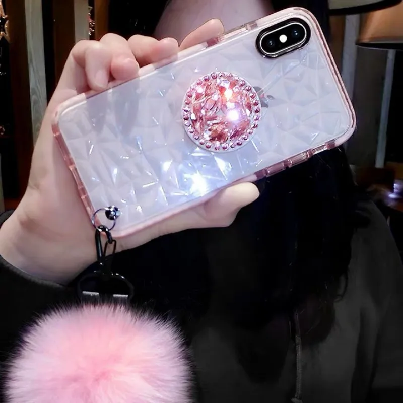 Алмазный Узор страз держатель для мобильного телефона чехол iPhone 7 6 S 8 Plus X XS XR MAX