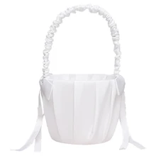 Атласный бант свадебное украшение цветок девушка маленькая Цветочная корзина