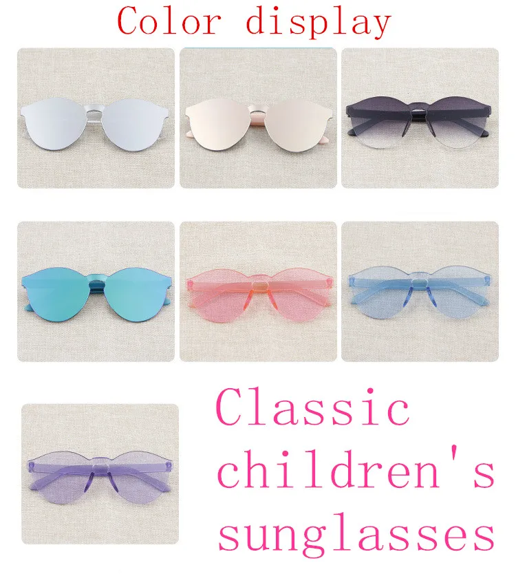 ASOUZ 2018 new stylish transparent colored round sunglasses boys and girls oval retro children's luxury brand UV400 glasses (2)