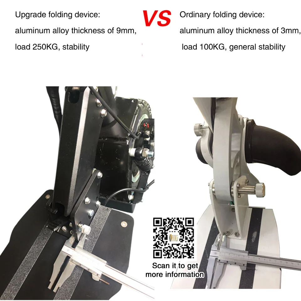 Clearance 10 inch frame Off Road Electric Scooter 48v 26A battery 1000W motor mini e bike folding electric bike 2