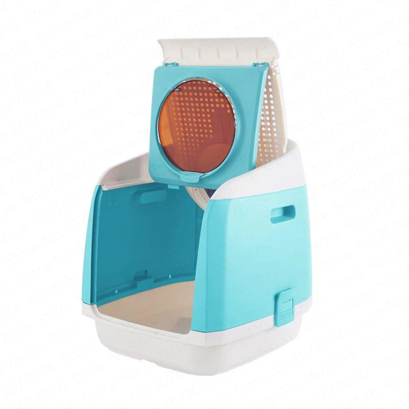 Fully enclosed litter box cat toilet anti-splash folding deodorant extra large cat toilet