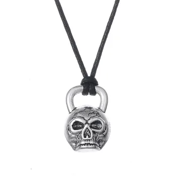 

EUEAVAN 30pcs Vintage Gothic Skull Pendant Necklace Amulet Talisman Jewelry For Women Men Antique Silver Color