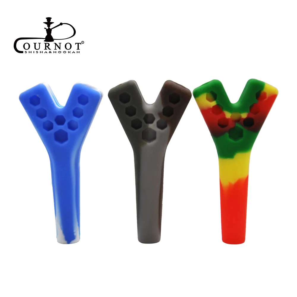 COURNOT Silicone Weed Pipe Double Barrel Cone and Cigarette Holder Fits