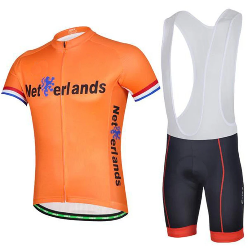 Pro-Team-Netherlands-Cycling-Clothing-Ropa-Ciclismo-bicycle-Jersey-GEL-Pad-bib-shorts-breathable-Ciclismo-bicycle