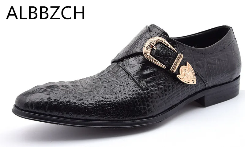 red Lujo Carrera Hebilla Oficina Negocios Cuero En Punta Trabajo Para Alta Moda Estrecha Relieve Hombres Black Hombre De Calidad Wine Zapatos Vestido Nueva Hqt1wSXx