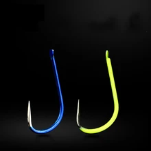 200 шт. рыболовный крючок из высокоуглеродистой стали без колючей крючок яркий цвет 0,3#0,5#0,8#1#2#3# форма крючок речная рыболовная удочка аксессуар