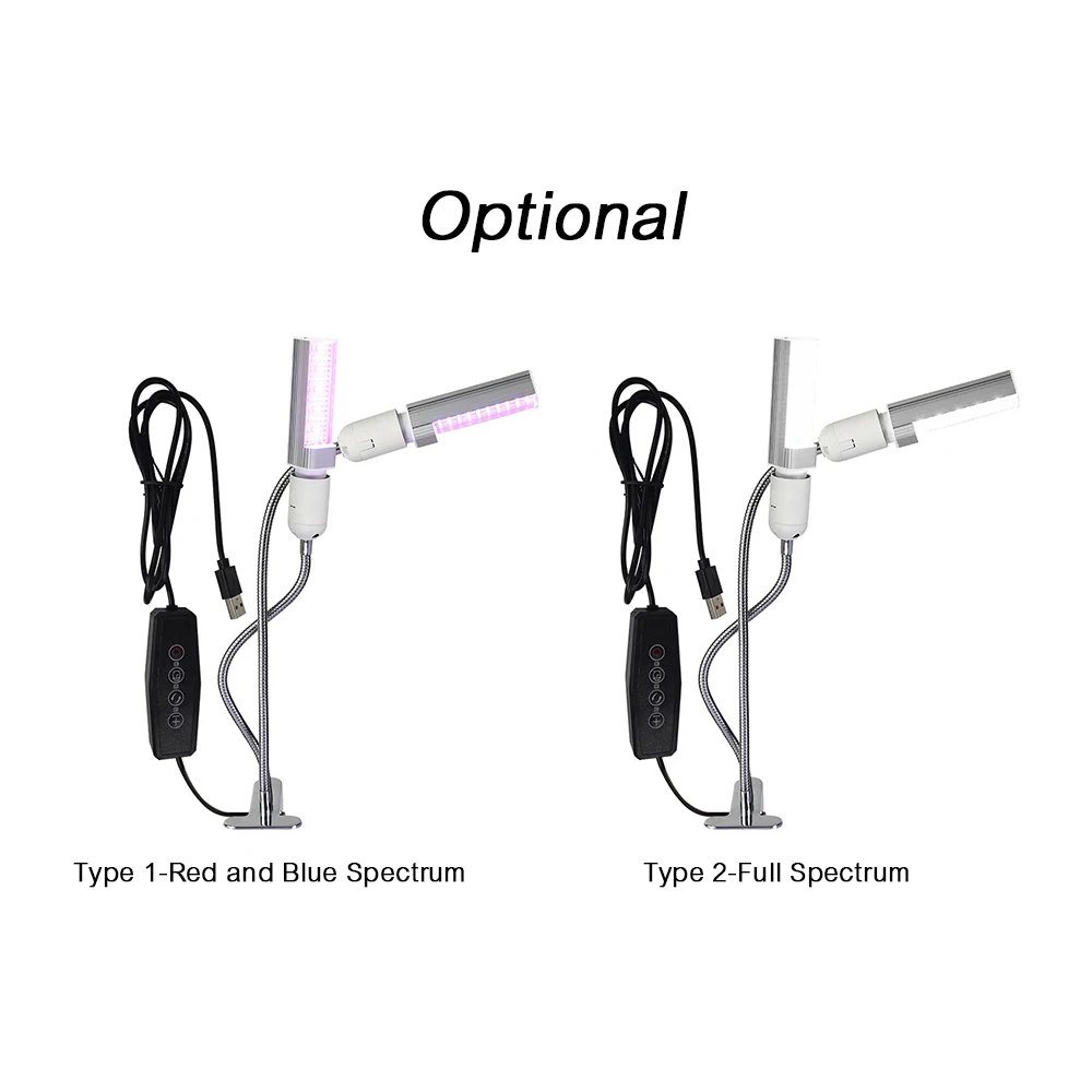 Красный и синий или полный спектр светодиодный свет для выращивания растений цветы Автоматическое включение/выключение с таймером клип на