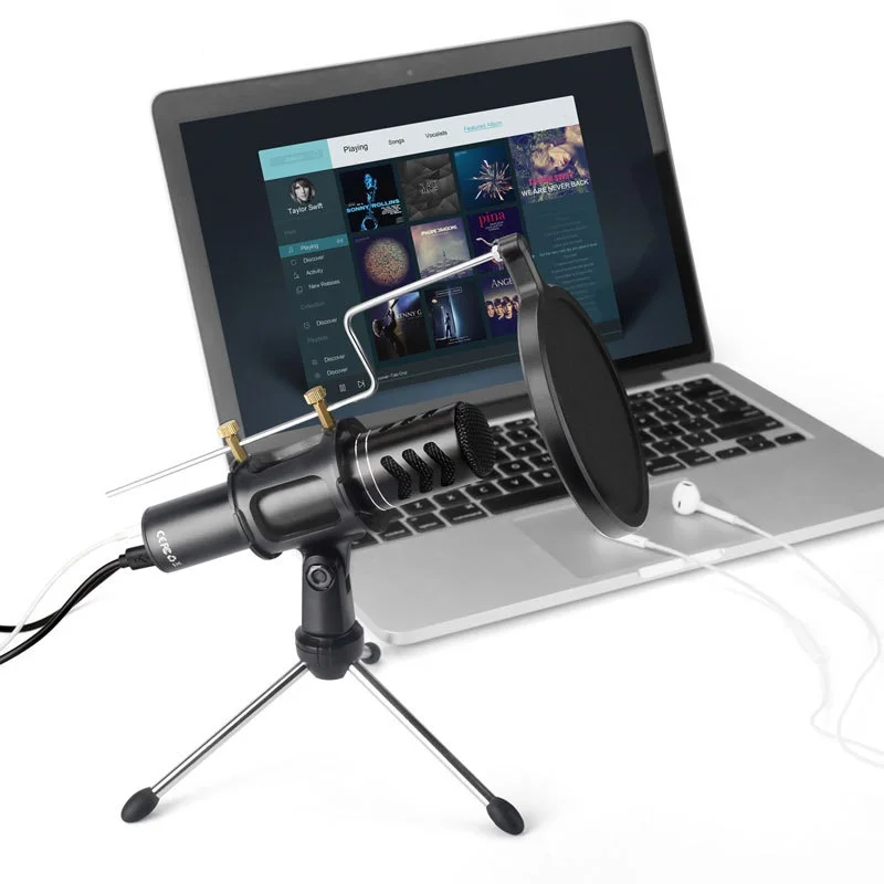 

AK-8 Mic Studio Audio Sound Recording usb microphone Condenser Microphone with Microphone Stand for computer Laptop youtube