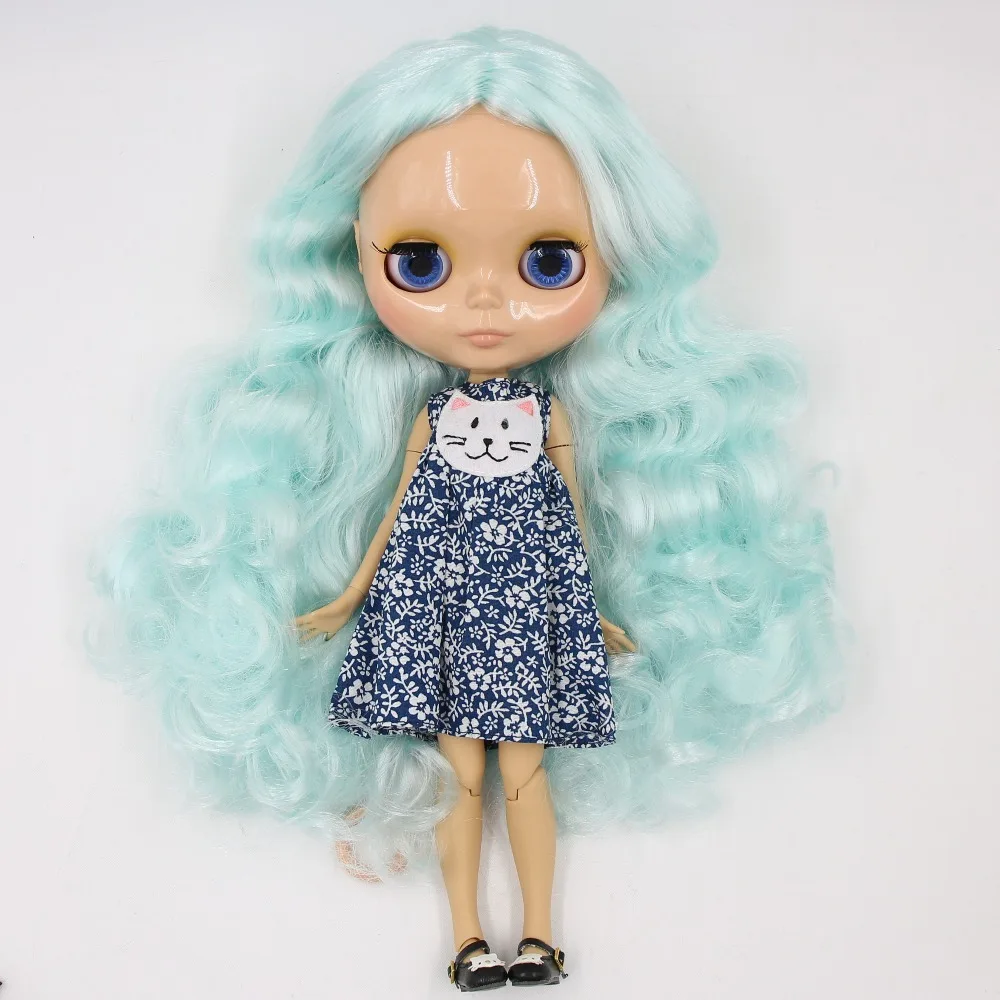 Кукла ICY DBS Blyth 1/6 bjd шарнирная кукла для тела из кожи загара бледно голубые волосы