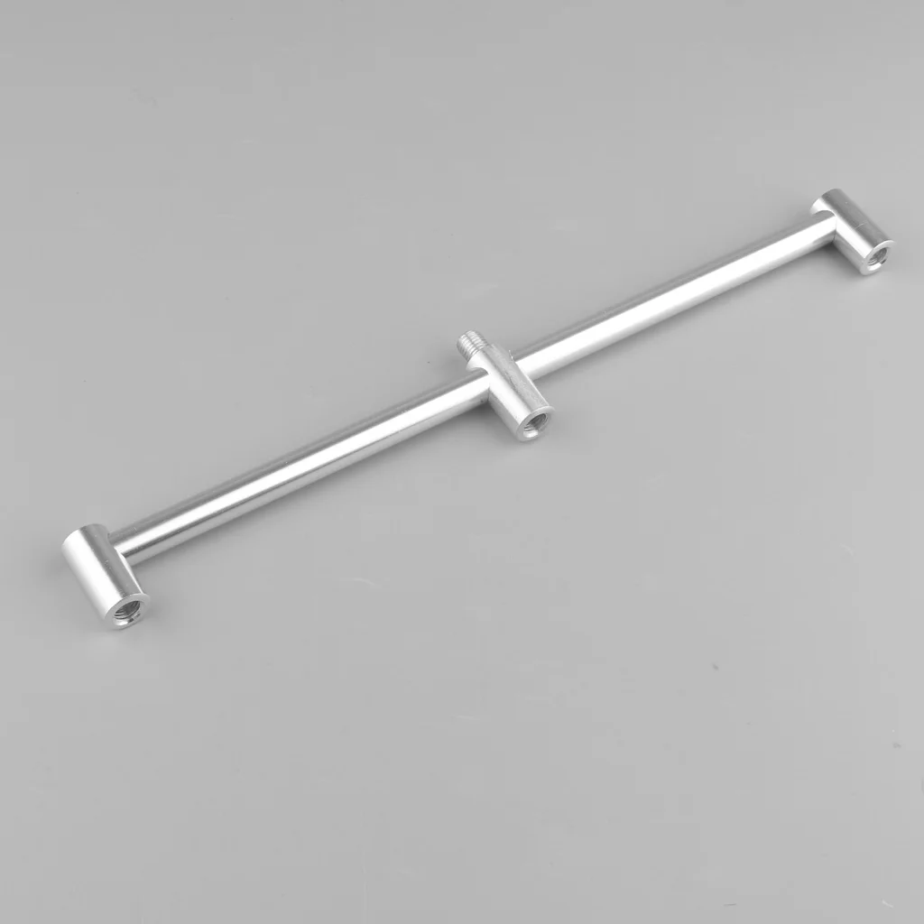 Aluminum Alloy Fishing Buzz Bars Buzzer Bar for 3 Bite Alarms / Rod Holder / Bank Sticks
