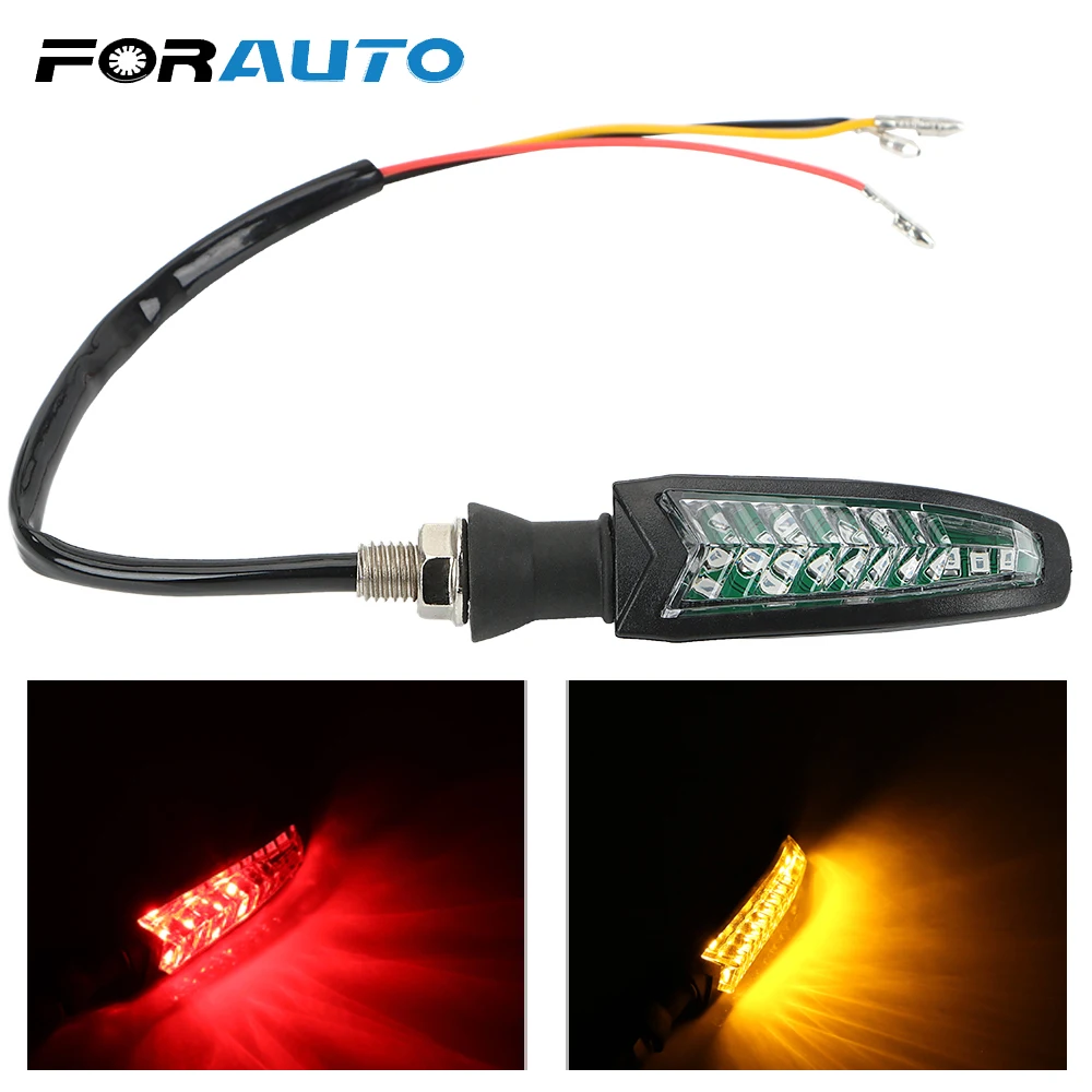 

FORAUTO 1PCS Motorbike Lamp Turn Signal Lights Motorcycle Lighting Indicator Brake Light Fog Lamp Universal Blinker Light